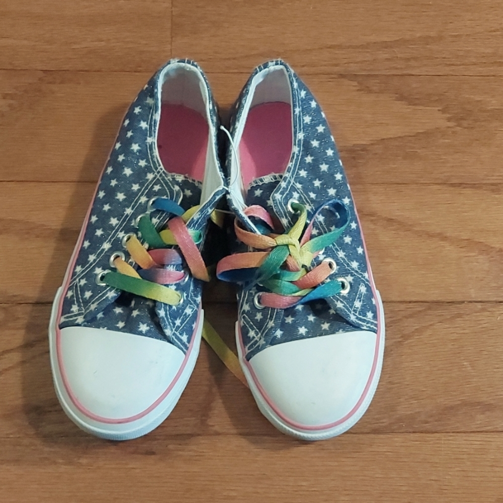 Girls Stars Fashion Sneakers Size 1